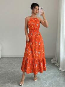 largo casual con estampado y elástico para mujeres EIAL - Multicolor - Ver 4