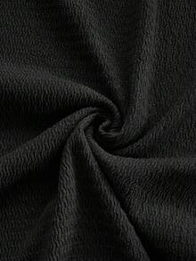 Soleia Đầm midi nữ màu trơn thiết kế xoắn, ôm dáng, thanh lịch. - màu đen - Xem 6