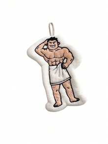 Joivida Super serviette à main absorbante à suspendre - Design d'homme fort mignon, séchage rapide, épaisse et résistante aux odeurs pour la cuisine et la salle de bain, décoration de la maison - Multicolore - Voir 15