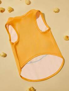 GARFIELD | SHEIN 1pc Cute Cartoon Cat Print Pet Tank Top, Extra Small, Plus Size,For Cats, Dogs, - Orange - View 8