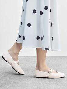 CUCCOO BIZCHIC Women's Fashion Commuter Versatile Casual Mary Jane Flat Shoes For Christmas Spring Shoes - Chantilly - View 4