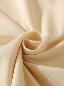 Girls' Apricot Short Sleeve Top With Plaid Pocket & Classic Black & White Plaid Pants Pajama Set, Loungewear - Multicolor - View 6