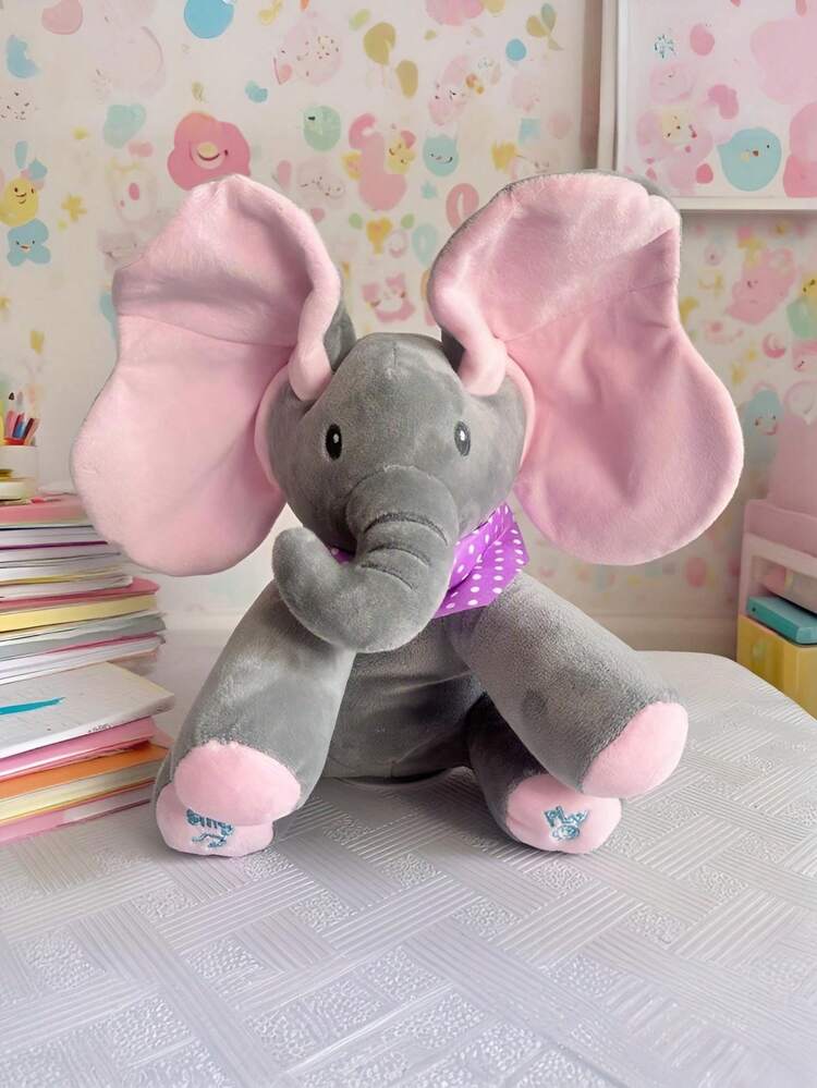 POKOJA LAND - SELECTS Singing Elephant Plush Toy With Moving Ears And Singing-Interactive Embracing Stuffed Animal For Boys And Girls, Soft Polyester Intimate Partner For Bedtime, Birthday, Children's Day, Thanksgiving Gift And Elephant Decoration - Multicolor - View 4