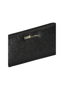 Cavalli Class Women's Snake Print Wallet Small Black - 黑色 - 查看 2