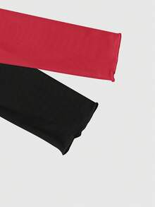 ROMWE Grunge Punk 朋克摇滚音乐节性感网纱透视长袖女式衬衫 - 紅色和黑色 - 查看 4