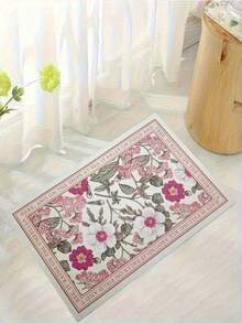 1PC Floral Bath Mat, Non-Slip Bath Mat, Bathroom Mat, Quick Absorbent, Fast Drying, Non-Slip Absorbent Quick Dry, Floral Design, Black & White Camellia Bathroom Mat, Soft Absorbent Mat. Bathroom Floor Mat - Non-Slip Bath Mat, Bathroom Mat, Quick Absorbent, Fast Drying, Non-Slip Absorbent Quick Dry, Non-Slip, Absorbent. Suitable For Kitchen And Bathroom Entrance Mats, Home Bathroom Entrance Absorbent Mat Kitchen Rug - Multicolor - View 7