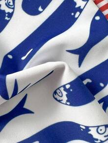 Swim Mod 2022春夏度假沙滩可爱沙丁鱼红白条纹两件式泳衣 - 彩色 - 查看 9