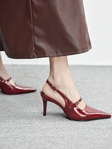 CUCCOO BIZCHIC 女士时尚性感高跟鞋 - 酒紅色 - 查看 7