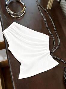 Franclia 女士夏季通勤百搭两件套，白色百褶衬衫+灰色侧开衩短裙，白灰配色，春夏休闲裤装二合一时尚裤裙，高腰设计优化身材比例，略微阔腿修身显瘦，适合通勤、日常穿着、夏季、派对、海滩、约会、毕业典礼、商务办公、都市教师制服等场合，休闲裤装套装 - 彩色 - 查看 4