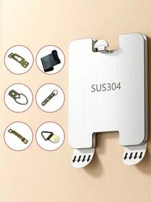 1/3/6Pcs Stainless Steel Traceless Nail-Free Hook Multifunctional Picture Hook Photo Frame Fixed Punch-Free Album Hook - Multicolor - View 5