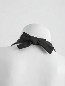 SHEIN Teen Girl Casual Daily Fashion Black Knit Halter Neck Tank Top - Black - View 5