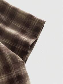 ROMWE MEN Street Life Men's Skull Print Short Sleeve Shirt - Grey - View 5