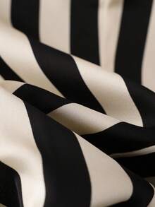 GlowEve Women Stripes Collared Pleated Tie-Front Sleeveless Blouse With - Multicolor - View 4