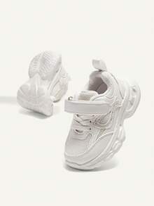 Cozy Pixies A Pair Of Spring And Summer Fashion Versatile Fun Cute White Dad Shoes Soft Sole Flat Bottom Baby Sneakers College Style Outdoor Play Travel Party - White - View 6