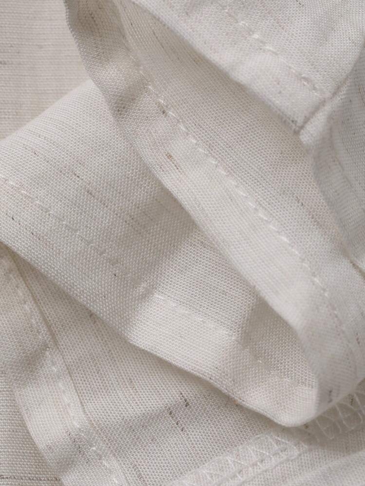 Women's Textured Waist Cinching Elegant Office Wear Gold Accent Shirt