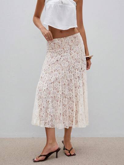 ATUI Studio Elegant Fashion Charming Lace Skirt For Women, Everyday Wear