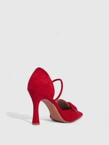 CUCCOO SZL Women's Fashionable, Versatile, Elegant, Minimalist Pumps For Commuting - Red - View 8