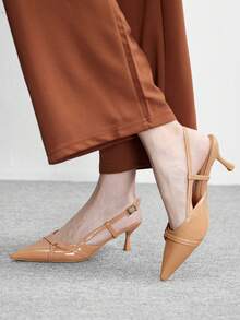 CUCCOO BIZCHIC Women's Elegant Commuter White Stiletto High Heel Pumps - nude - View 4