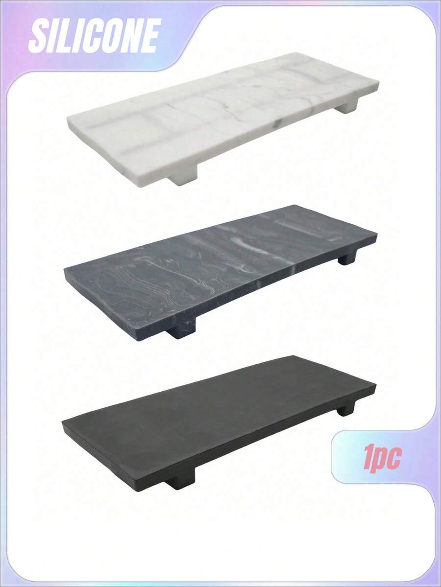 1 件硅胶防滑底座支架展示凳适用于浴室厨房水槽肥皂托盘蜡烛植物托盘完美的农舍装饰适用于浴室和厨房家居浴室装饰浴室收纳夏季 - 22cm/8.66in - 查看 1