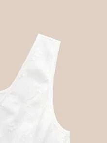 Elenzga New V-Neck Woven Jacquard Open Front Elegant & Versatile Women Blouse For Everyday Wear - White - View 5