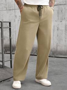 Manfinity Homme Quần nhung kẻ nam dáng rộng, thoải mái, phù hợp cho mặc hàng ngày, đi chơi cuối tuần, du lịch, gặp gỡ bạn bè, v.v. Chiếc quần này là một món đồ thiết yếu đa năng trong tủ quần áo của nam giới và là một món quà tuyệt vời dành cho bạn trai hoặc chồng. Quần nỉ ống rộng nam, quần nỉ có dây rút, quần nỉ ống loe nam, quần jogger kaki nam, thích hợp cho các chuyến đi cuối tuần, hoạt động ngoài trời, du lịch, môi trường làm việc thoải mái hoặc các dịp bán trang trọng, quà tặng cho bạn trai/chồng, quà kỷ niệm/sinh nhật, tiệc tùng, kỳ nghỉ hè, lễ hội, năm mới, đám cưới, ngày Valentine. - Màu Khaki - Xem 3