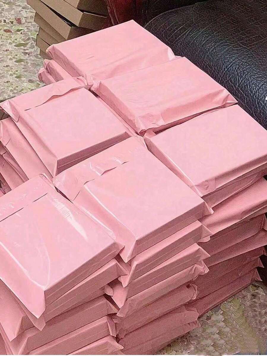 50个粉色快递袋，简约百搭的包装袋，适用于学校、办公室、礼品、商务运输、返校季和情人节等场合。 - 空白粉紅色 - 查看 1