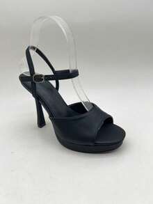 CUCCOO SZL Women's Fashion High Heel Waterproof Platform Round Toe Evening Pumps - Black - View 12