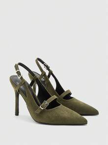 CUCCOO BIZCHIC Women Pumps Valentine's Day - Army Green - View 7
