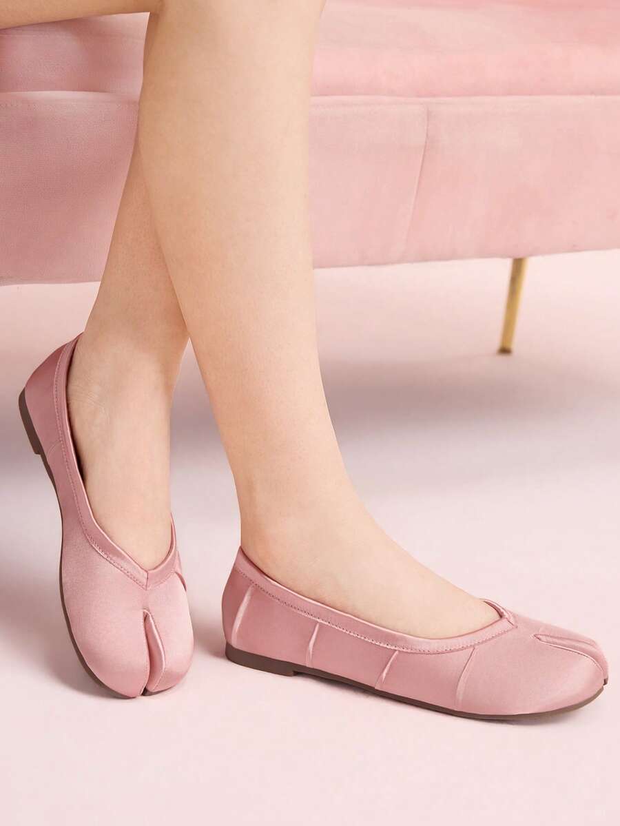 CUCCOO DOLLMOD 女士分趾芭蕾平底鞋,经典复古交叉踝带舞蹈鞋,适合春假和复活节等场合。 - 西瓜粉 - 查看 1