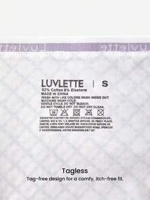 LUVLETTE 3-pack mjuka bomullsunderkläder med mellanhög midja för kvinnor - Multifärgad - Visa 10