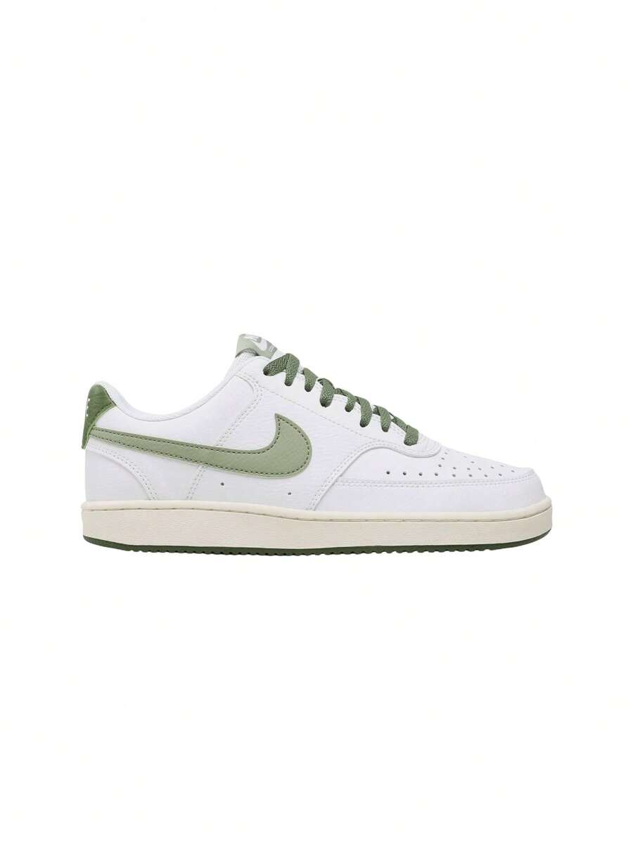 Nike Court Vision Low Men's Sneakers White / Oil Green FJ5480-100 - WHITE/OIL GREEN-TREELINE-SAIL - View 1