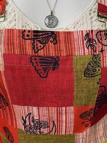 Sunspun Đầm yếm kiểu Bohemian nhiều màu sắc dành cho nữ cỡ lớn với họa tiết bướm. - Nhiều màu - Xem 8