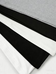 5-Pack Boys' Comfortable Casual Solid Color Sleeveless Crew Neck Undershirt Vest, Basic Essential, Suitable For All Seasons, Minimalist Design For Easy Matching, Stretchy Knit Fabric, Machine Washable Boys Sleeveless Tops - Multicolor - View 9