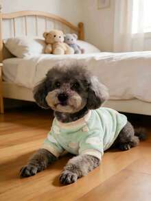 PETSIN 1 Pc Fleece Blue Sheep Print Cute Pet Sweatshirts - Multicolor - View 6