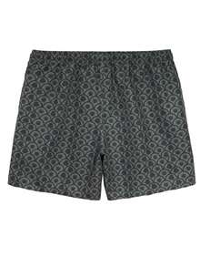 Manfinity KASUA Men's Drawstring Waist Pockets Cartoon Print Casual Beach Shorts - Army Green - View 2