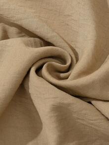 SHEIN Franclia 女士翻领纽扣口袋西装外套 - 棕色 - 查看 5