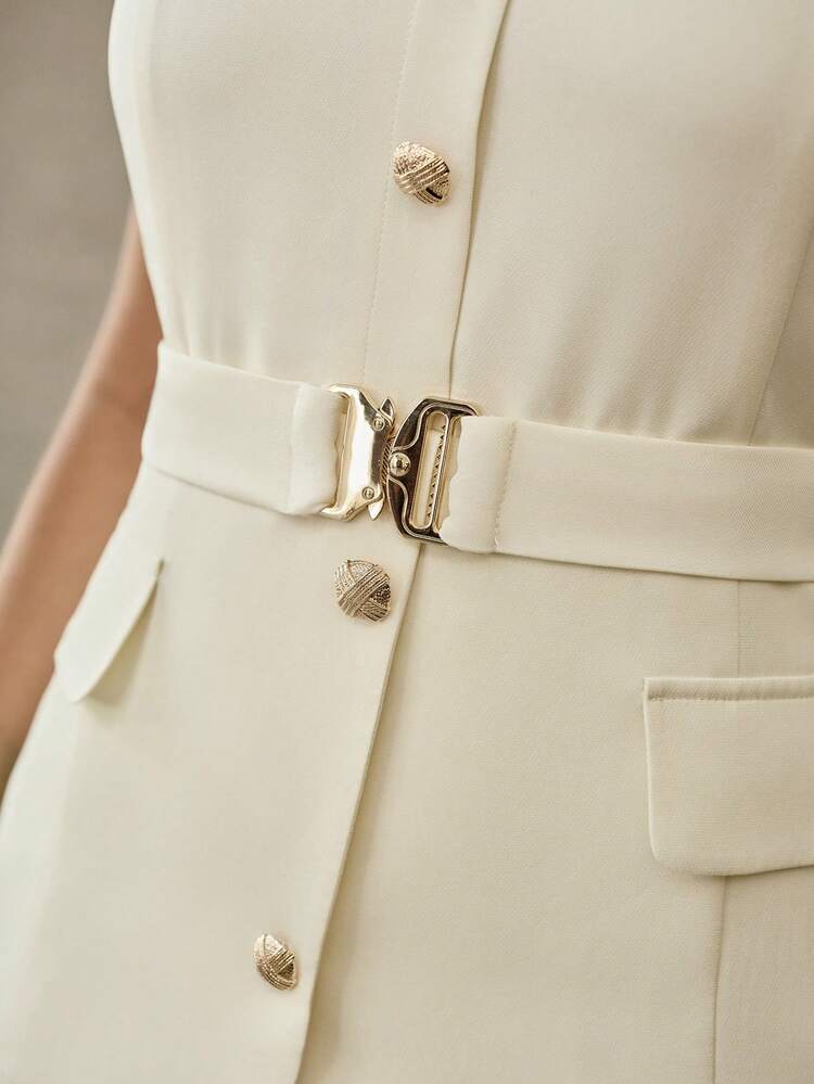 PLUS SIZE ELEGANT OFFICE BLAZER DRESS