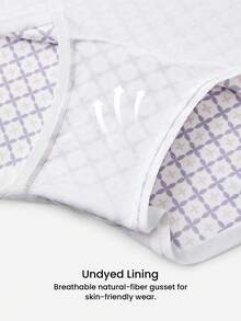 LUVLETTE Plus 3-Pack Soft Cotton High-Waist Boyshorts Women Underwear Panty Set - Multicolor - View 6