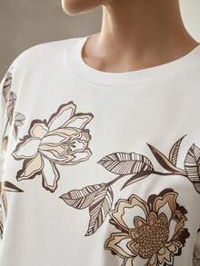 MOTF PREMIUM FLORAL PRINT SHORT SLEEVE T-SHIRT - Multicolor - View 2