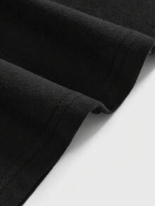 ROMWE Kawaii Cute Rabbit Emoticon Bow Tie Black Sleeveless Cotton Crop Top For Women - Black - View 3