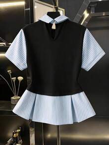 GlowEve CURVE Áo nữ cỡ lớn 2 trong 1 tay ngắn cổ bẻ, kiểu dáng thường ngày năng động, phong cách sinh viên. - Nhiều màu - Xem 2