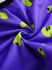 SCOOBY-DOO X SHEIN Women's Comfortable Dog & Eye Print Camisole Top And Panty Set - Purple - View 3