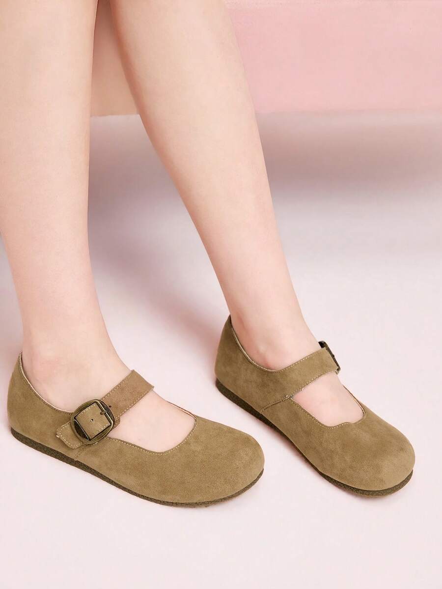 CUCCOO DOLLMOD 女士休闲百搭通勤简约平底鞋 - 卡其色 - 查看 1