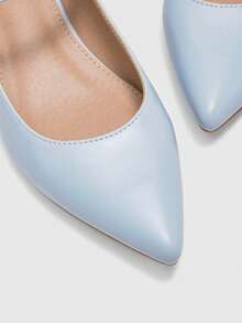 CUCCOO BIZCHIC 简约大方、时尚百搭、休闲通勤女式高跟鞋 - 淺藍色 - 查看 8