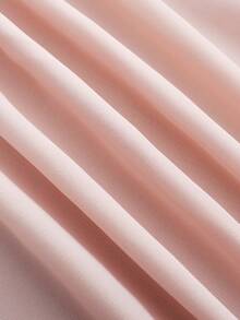 Franclia French-Style, Subtly Luxurious, High-Neck, Irregularly Pleated, Slightly Sheer Long-Sleeved Women's Blouse; Women's Shirt, Women's Sun-Protective Shirt, Long-Sleeved Top, Spring Clothing, Summer Outfits; Women's Pink Blouse, Women's Chiffon Blouse, Women's Sheer Top.Fashionable Casual Commuter Wear, Business Office Wear, Versatile And Stylish Everyday Casual Wear, Urban Teacher's Professional Attire - Pink - View 4