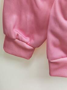 EMERY ROSE Sudadera casual de corte regular con efecto ombre para mujer talla grande - Rojo - Ver 3