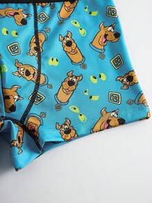 SCOOBY-DOO X SHEIN 3pcs Tween Boy Soft Breathable Dog Print Boxer Briefs - Multicolor - View 9