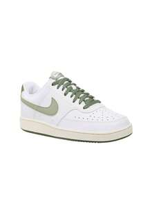 Nike Court Vision Low Men's Sneakers White / Oil Green FJ5480-100 - WHITE/OIL GREEN-TREELINE-SAIL - View 2