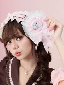 ROMWE 1. Bộ sưu tập mới mùa xuân gồm hình ảnh cô gái ngọt ngào hai chiều, màu hồng dễ thương và đa năng, tinh tế và lộng lẫy, giá trị cao. Ghim cài áo hình mèo hoạt hình màu hồng dễ thương, huy hiệu bạc, trâm cài áo + nơ ren thêu hoa tuyết màu hồng trắng, thanh cài áo nam châm hút, trâm cài áo tự làm, kẹp tóc, kẹp mỏ vịt, kẹp bên hông, phụ kiện trang trí túi xách, mặt dây chuyền túi xách, thích hợp cho hóa trang hoạt hình, trang phục hàng ngày của bé gái và phụ nữ, quà tặng ngày lễ. - Hồng - Xem 4
