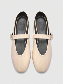 CUCCOO BIZCHIC Women's Fashion Commuter Versatile Casual Mary Jane Flat Shoes For Christmas - Light apricot - View 2